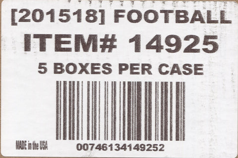 2023 Panini Immaculate Collegiate Football Hobby, 5 Box Case