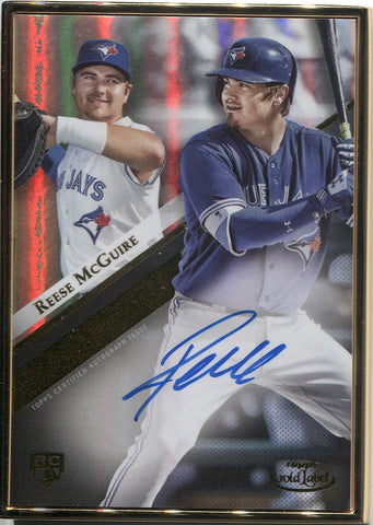 2019 Reese McGuire Topps Gold Label FRAMED ROOKIE AUTO AUTOGRAPH RC #GLA-RM Toronto Blue Jays