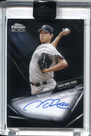 2021 Chien-Ming Wang Topps Chrome Black AUTO AUTOGRAPH #CBA-CW New York Yankees