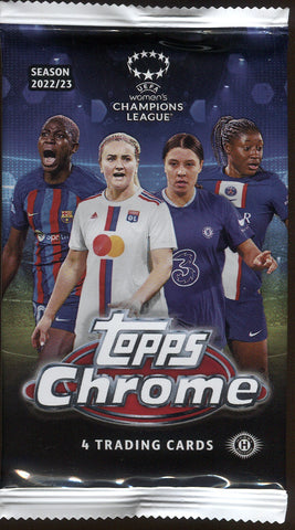 2022-23 Topps Chrome UEFA Women's Champions League Soccer Hobby, Pack