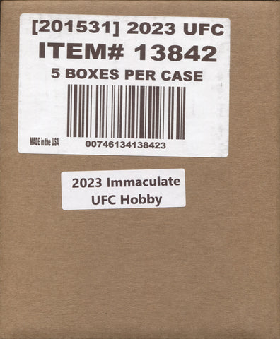 *LAST CASE* 2023 Panini Immaculate UFC Hobby, 5 Box Case