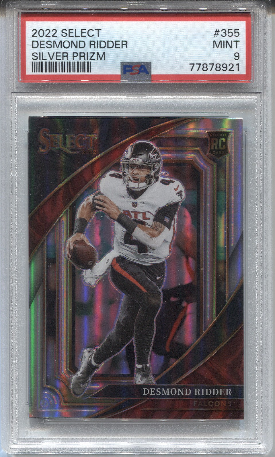 Desmond Ridder 2022 Panini Select Draft FIELD LEVEL Rookie Card #115 FALCONS