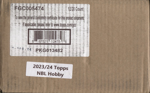 *NEW* 2023-24 Topps NBL Basketball Hobby, 12 Box Case