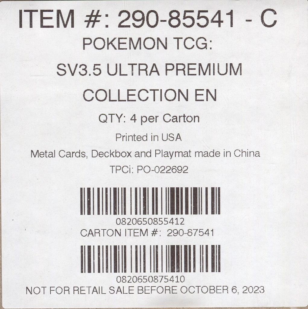 Pokemon Trading Card Game: Scarlet & Violet 151 Ultra-Premium Collection