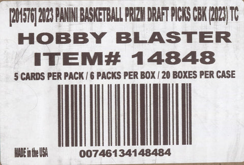 *NEW* 2023-24 Panini Prizm Draft Picks Basketball, 20 Hobby Blaster Box Case