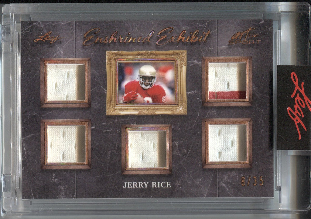 JERRY RICE Game Used 2X SF 49ers JERSEY 2021 Leaf Art of Sport HOF RARE 4/4