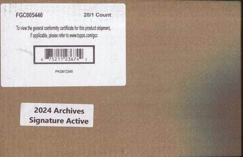 2024 Topps Archives Signature Active Baseball Hobby, 20 Box Case