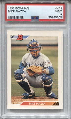 1992 Mike Piazza Bowman ROOKIE RC PSA 9 #461 Los Angeles Dodgers HOF 5665
