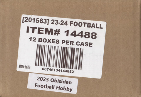 *LAST CASE* 2023 Panini Obsidian Football Hobby, 12 Box Case