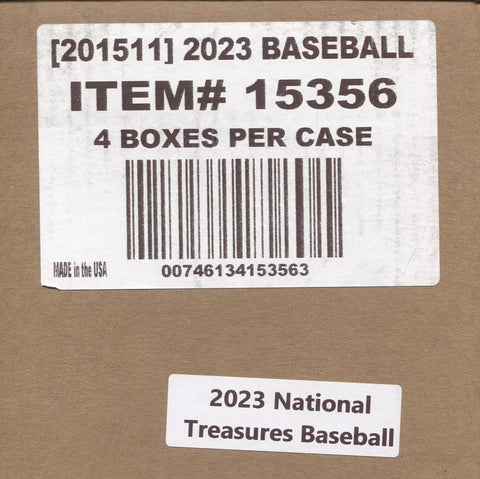 2023 Panini National Treasures Baseball Hobby, 4 Box Case
