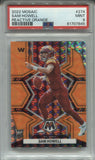 2022 Sam Howell Panini Mosaic ORANGE REACTIVE ROOKIE RC PSA 9 #274 Washington Commanders 7845