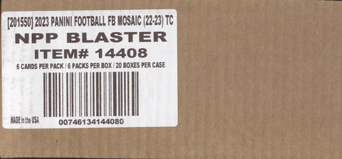2023 Panini Mosaic Football, 20 Blaster Box Case (Orange Fluorescent Parallels!)