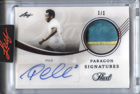 2021-22 Pele Leaf Pearl PARAGON SIGNATURES MATCH USED PATCH AUTO 1/1 ONE OF ONE AUTOGRAPH RELIC #PS-P1 Brazil