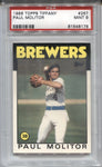 1986 Paul Molitor Topps TIFFANY PSA 9 #267 Milwaukee Brewers HOF 8178