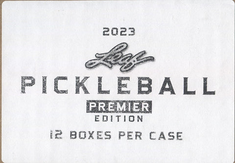 2023 Leaf Pickleball Premier Edition Hobby, 12 Box Case