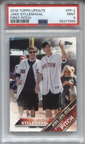 2016 Jake Gyllenhaal Topps Update FIRST PITCH PSA 9 #FP-2 Boston Red Sox 7999