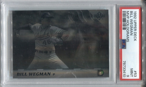 1992 Bill Wegman Upper Deck MVP HOLOGRAMS PSA 9 #53 Milwaukee Brewers 3410