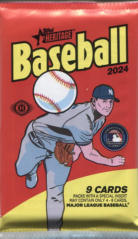 *NEW* 2024 Topps Heritage Baseball Hobby, Pack