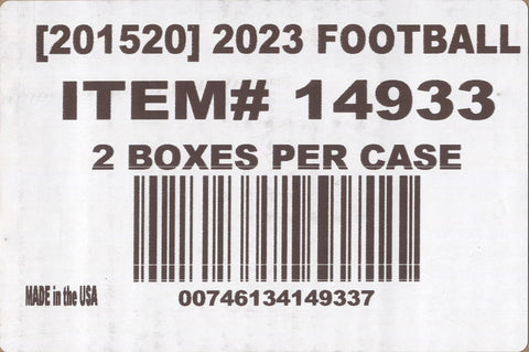 2023 Panini Flawless Collegiate Football Hobby, 2 Box Case