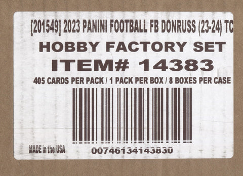 2023 Panini Donruss Football, 8 Factory Hobby Set Case