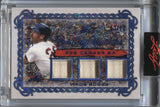 2021 Wade Boggs Leaf Art of Sport PAINT BY NUMBERS BLUE TRIPLE BAT 11/12 RELIC #PBN-39 Boston Red Sox HOF