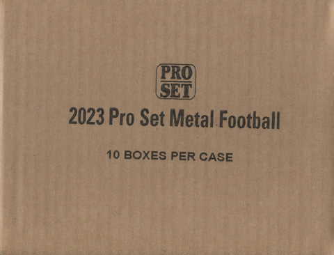 *NEW* 2023 Leaf Pro Set Metal Football Hobby, 10 Box Case