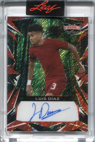 2023 Luis Diaz Leaf Vibrance RED SHIMMER AUTO 1/2 AUTOGRAPH #BA-LD1 Liverpool