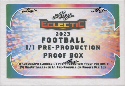 *NEW* 2023 Leaf Eclectic Football 1/1 Pre-Production Proof, Box