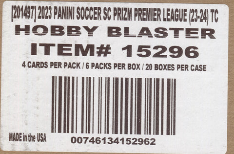 *JUST IN* 2023-24 Panini Prizm Premier League EPL Soccer Hobby, 20 Blaster Box Case (Blue Mosaic)