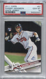 2017 Dansby Swanson Topps Series 1 ROOKIE RC (WHITE JERSEY) PSA 10 #87 Atlanta Braves 3337