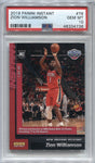 2019-20 Zion Williamson Panini Instant ROOKIE RC PSA 10 #76 New Orleans Pelicans 4736