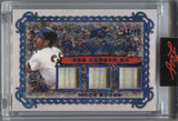 2021 Wade Boggs Leaf Art of Sport PAINT BY NUMBERS BLUE TRIPLE BAT 10/12 RELIC #PBN-39 Boston Red Sox HOF