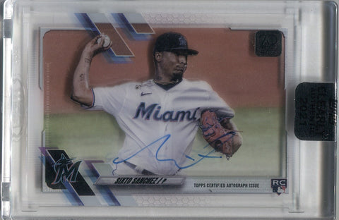 2021 Sixto Sanchez Topps Clearly Authentic ROOKIE AUTO AUTOGRAPH RC #CAA-SS Miami Marlins