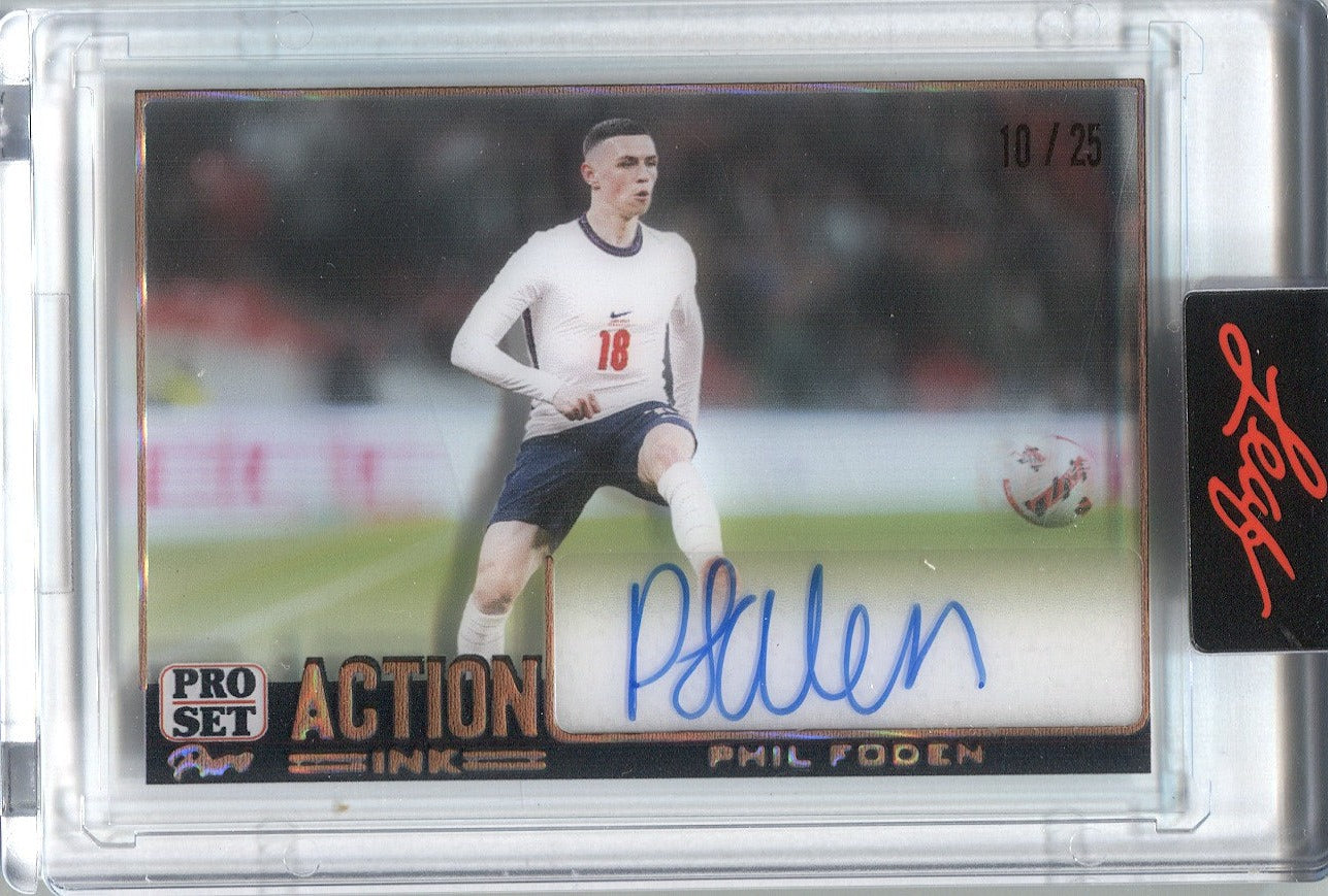 2023 Phil Foden Leaf Pro Set Pure ACTION INK AUTO 10/25 AUTOGRAPH #AI-