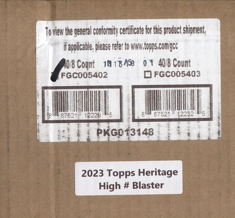 2023 Topps Heritage High Number, 40 Blaster Box Case
