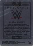 2022 Ronda Rousey Panini Impeccable WWE STAINLESS STARS ORANGE 20/25 #15 Monday Night Raw