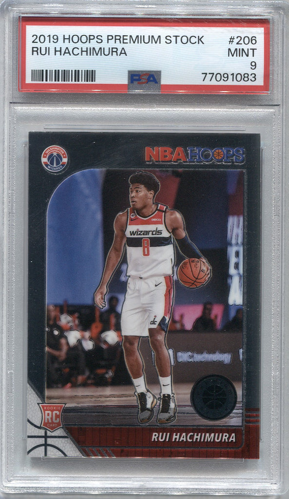 2019-20 Rui Hachimura Panini NBA Hoops Premium Stock ROOKIE RC PSA 9 #