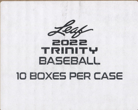 2022 Leaf Trinity Baseball Hobby, 10 Box Case