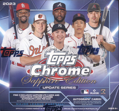 *NEW* 2023 Topps Chrome Update Baseball Sapphire Edition, Box
