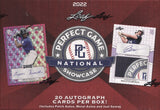 2022 Leaf Perfect Game National Showcase Baseball Hobby, 12 Box Case