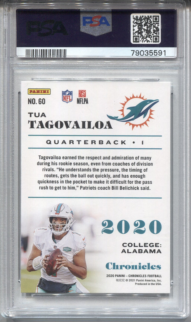 2021 Panini Contenders Tua Tagovailoa Season Ticket #60 Miami Dolphins