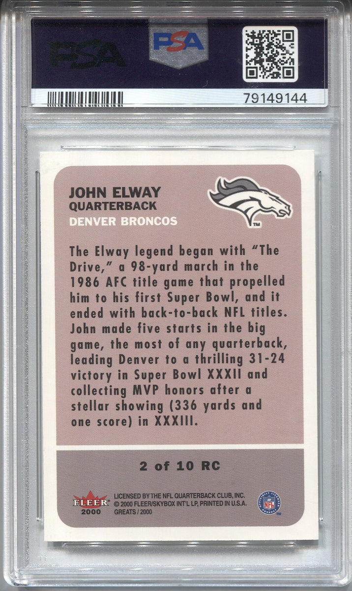  Certified Mint+ John Elway 2023 Leaf Football #4 First