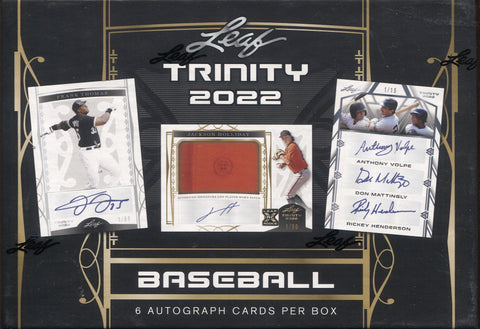 *NEW* 2022 Leaf Trinity Baseball Hobby, Box
