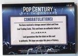 2022 Alabama Leaf Pop Century LIVE IN CONCERT TICKET STUB RELIC #LIC-07 1999 Tour