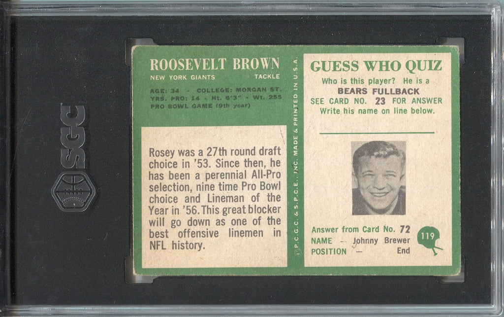 : 1966 Philadelphia # 119 Roosevelt Brown New York