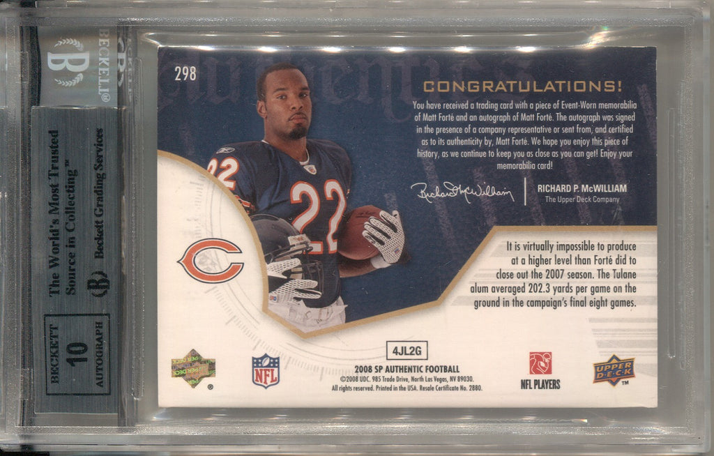 : Matt Forte - Chicago Bears - 2009 Donruss Elite NFL