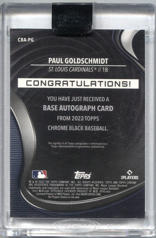 2022 Paul Goldschmidt Topps Chrome Black AUTO AUTOGRAPH #CBA-PG St. Lo