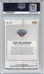 2019-20 Zion Williamson Panini Instant ROOKIE RC PSA 10 #76 New Orleans Pelicans 4736