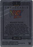 2022 Mandy Rose Panini Impeccable STAINLESS STARS 40/99 #2 NXT