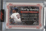 2021 Wade Boggs Leaf Art of Sport PAINT BY NUMBERS BLUE TRIPLE BAT 10/12 RELIC #PBN-39 Boston Red Sox HOF